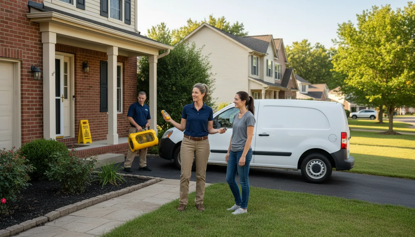Residential water damage restoration in Clatonia, NE